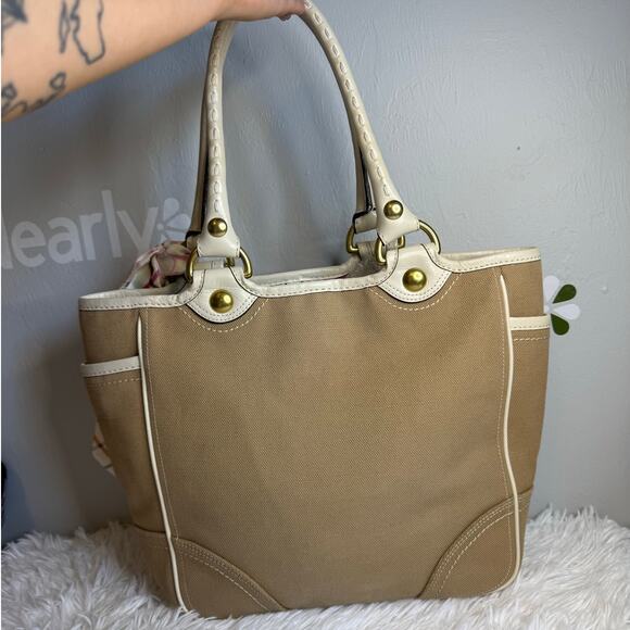 y2k COACH 2008 11791 Heritage Striped Tote Handbag - Picture 2 of 10